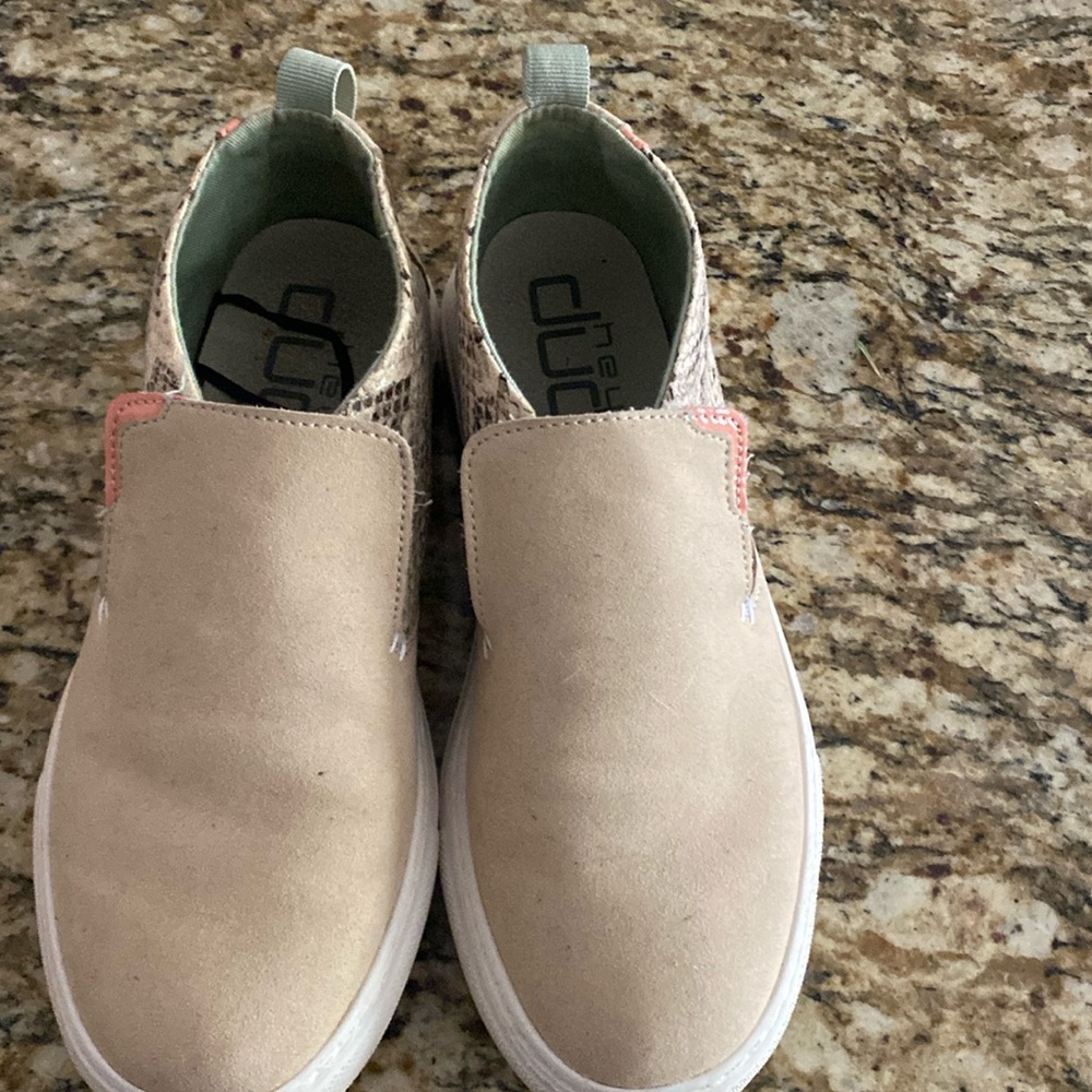Hey Dude slip ons. Worn 5 minutes.